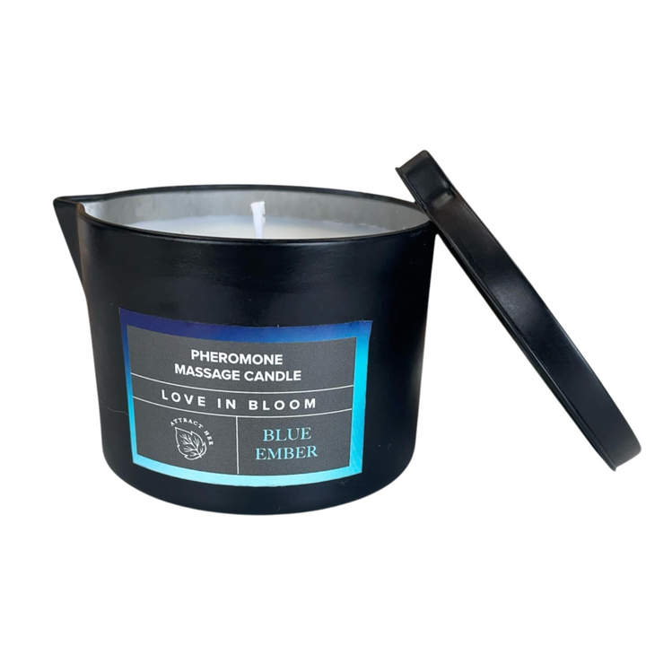 Eye of Love Blue Ember Pheromone Massage Candle - To Attract Her