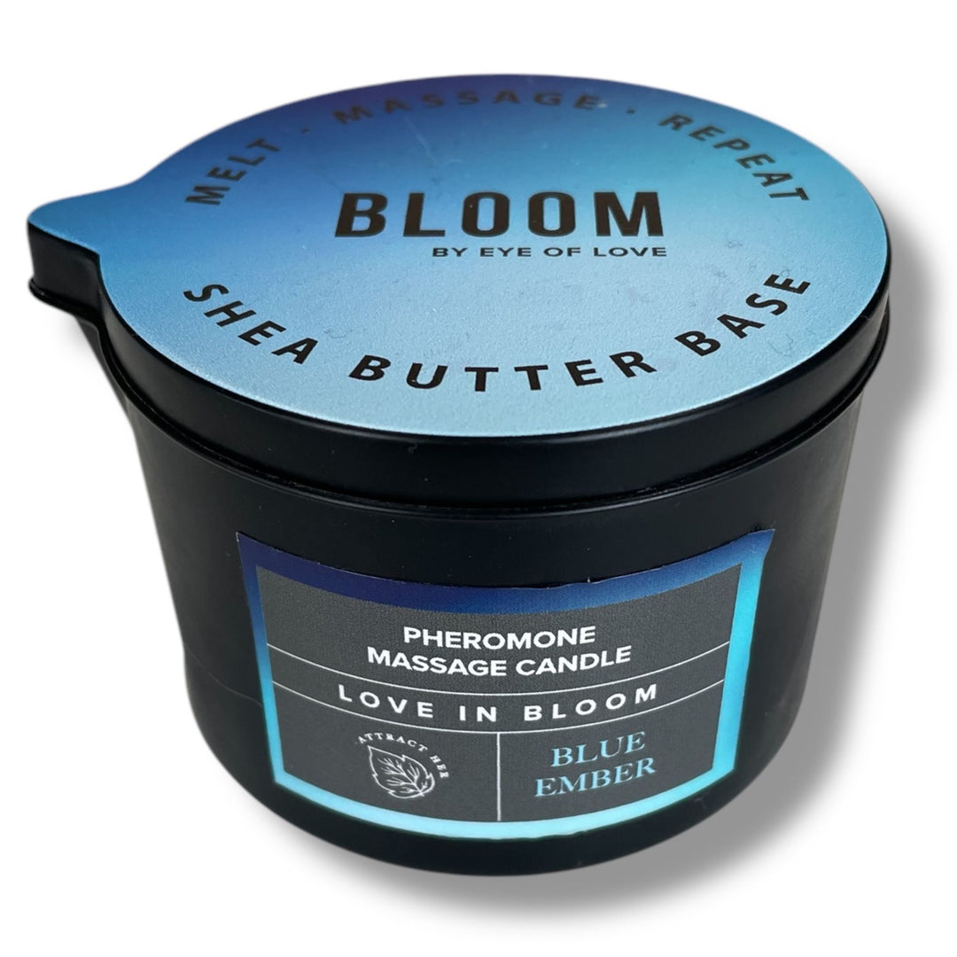 Bloom Blue Ember Pheromone Massage Candle