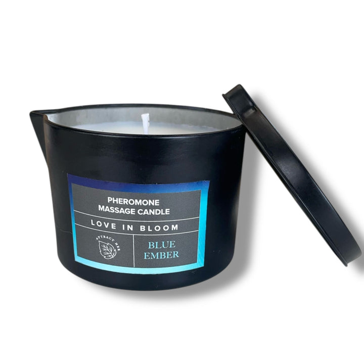 Bloom Blue Ember Pheromone Massage Candle