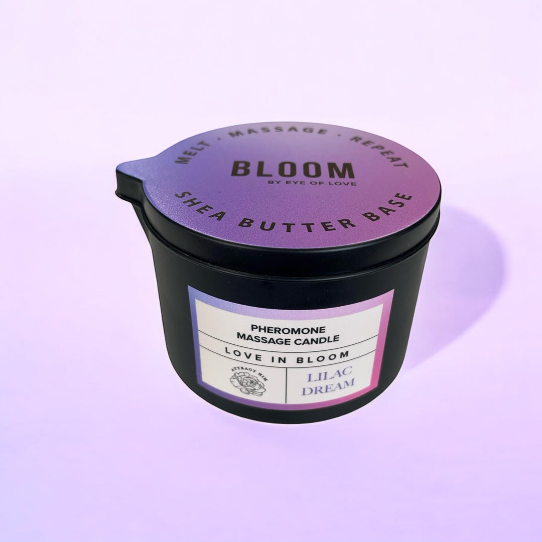 Bloom Lilac Dream Pheromone Massage Candle